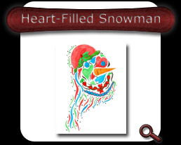 Buy Heart-Filled Snowman Note Card