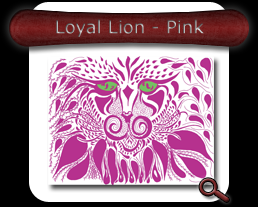 Loyal Lion - Pink Note Card