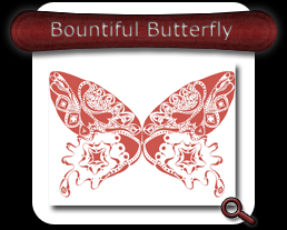 Bountiful Butterfly - Vintage Rose Note Card