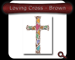 Loving Cross - Brown Note Card
