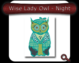 Wise Lady Owl - Night Note Card